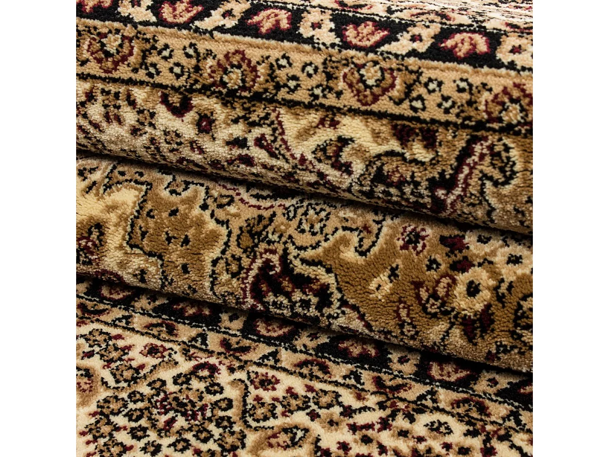 Tapis orient 160x230 rectangle beige tissé motifs orientaux BISKO