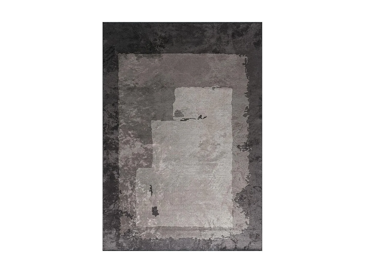 Tappeto Kilim 240x300 rettangolo intrecciato in cotone grigio motivo astratto TRIGREY