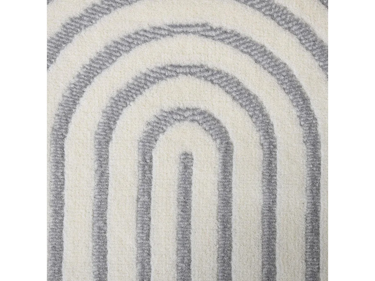 tapis chambre 120x170 tissé crème rectangle motif géométrique LYN49 BINCI