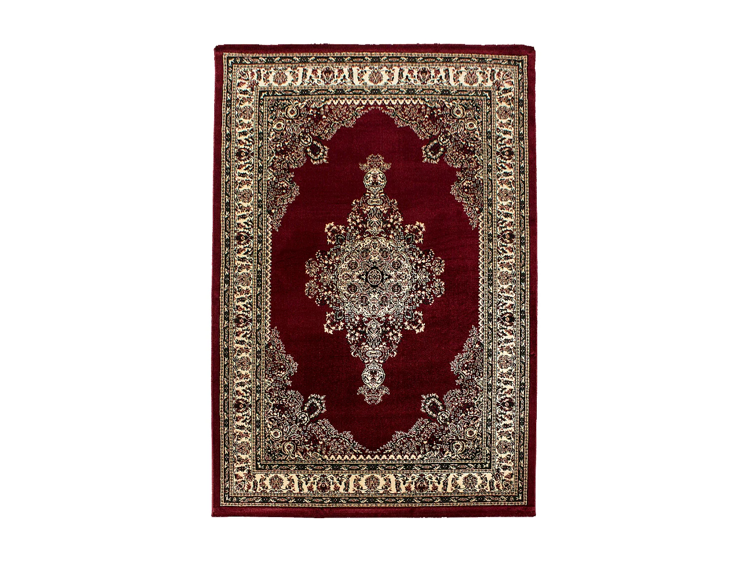 Tappeto orientale 120x170 rettangolo rosso intrecciato con motivi orientali BISKO 2