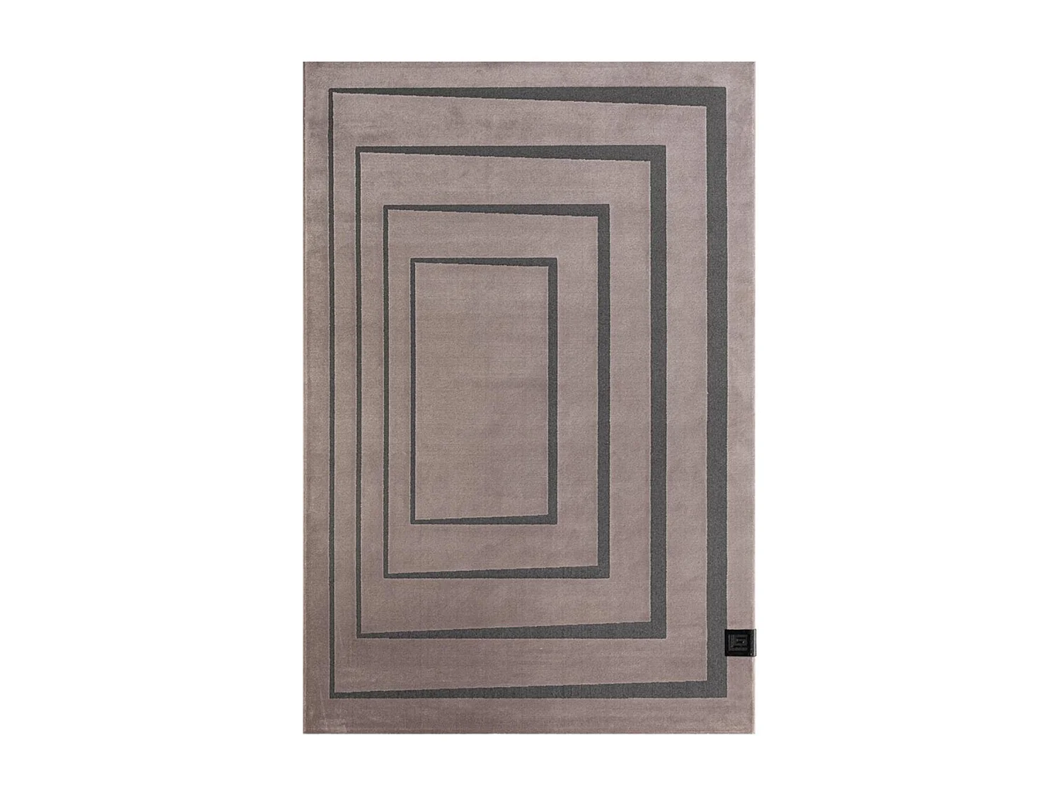 tappeto per camera da letto 160x230 tessuto rettangolare rosa e nero con motivo geometrico PLAZA