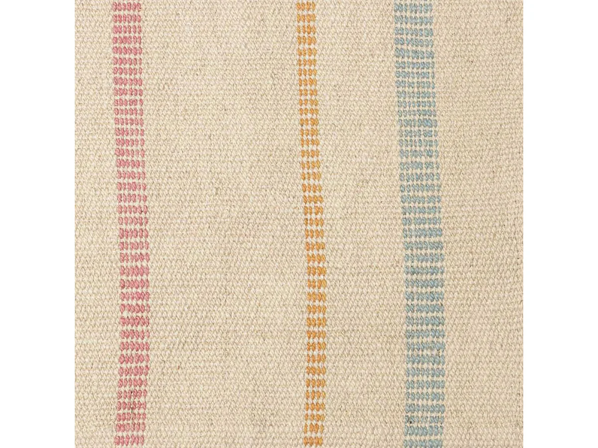 Authentique tapis d'Orient 203x298 kilim fait main en laine orange et bleu B 3