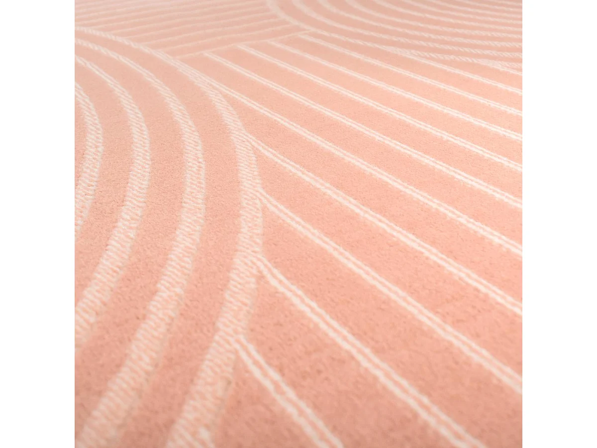 tapis salon 120x170 tissé rose rectangle motif géométrique LYN49 ARCRIL