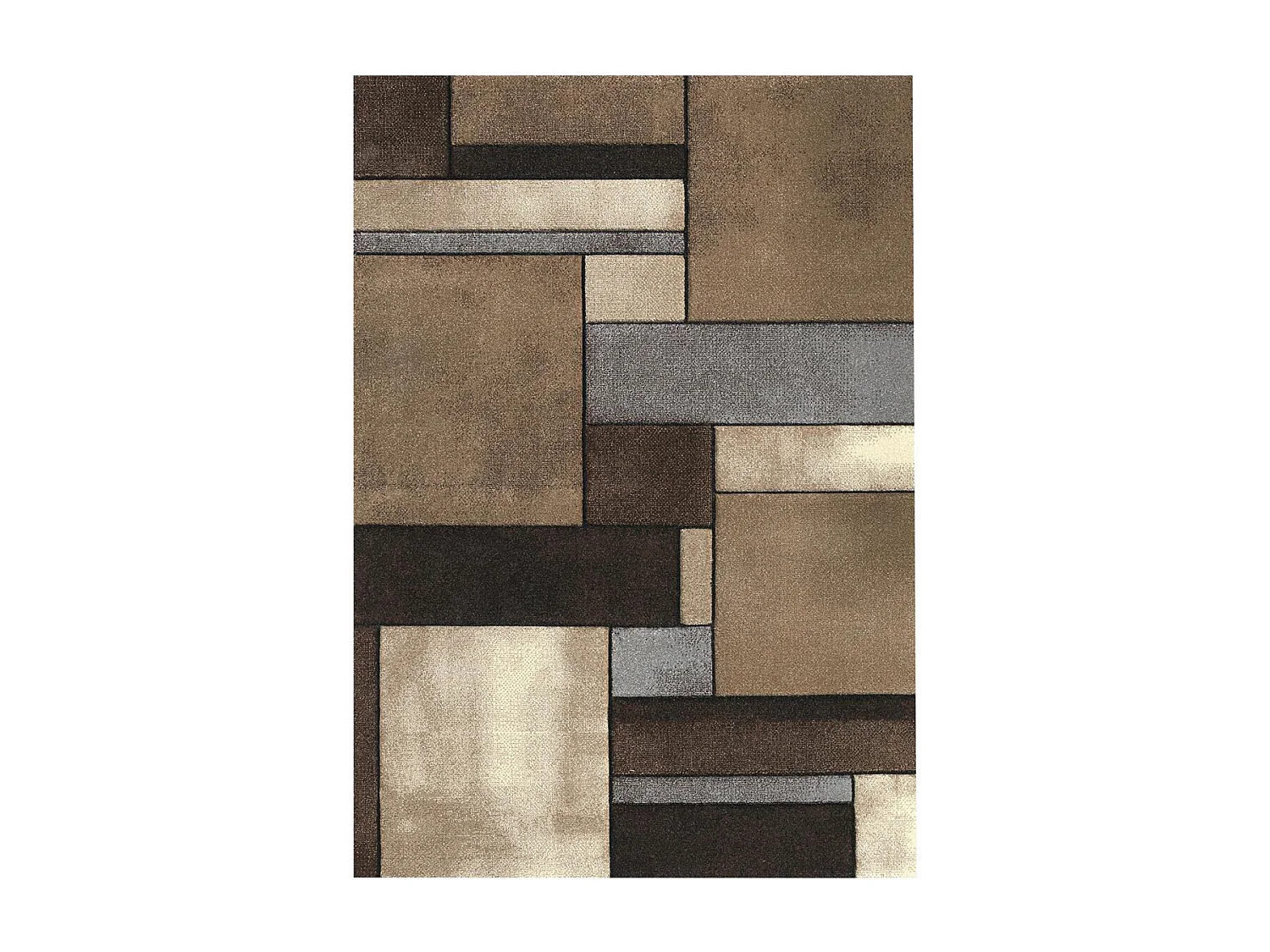 tapis salle à manger 240x340 tissé beige rectangle motif géométrique LYN8 GEOME