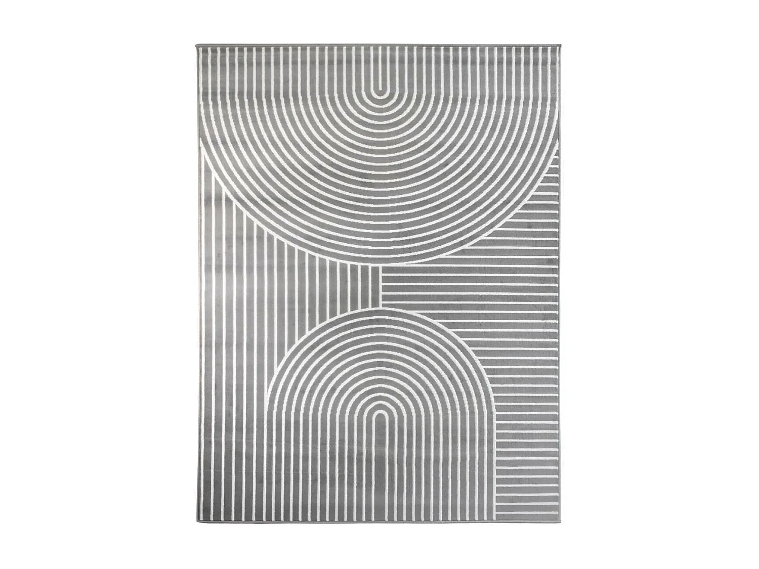 tapis salon 120x170 tissé gris rectangle motif géométrique LYN49 ARCRIL