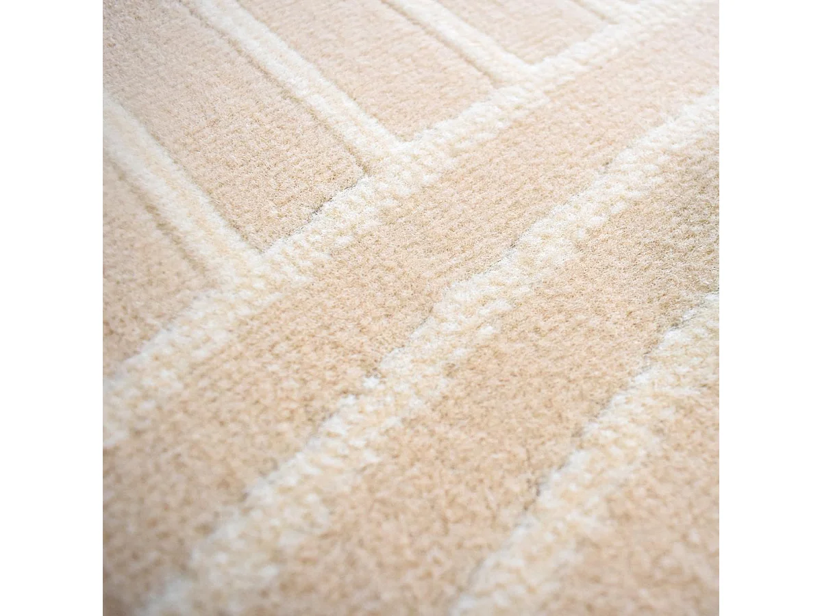 tappeto da soggiorno 120x170 intrecciato motivo geometrico rettangolo beige LYN49 ARCROL