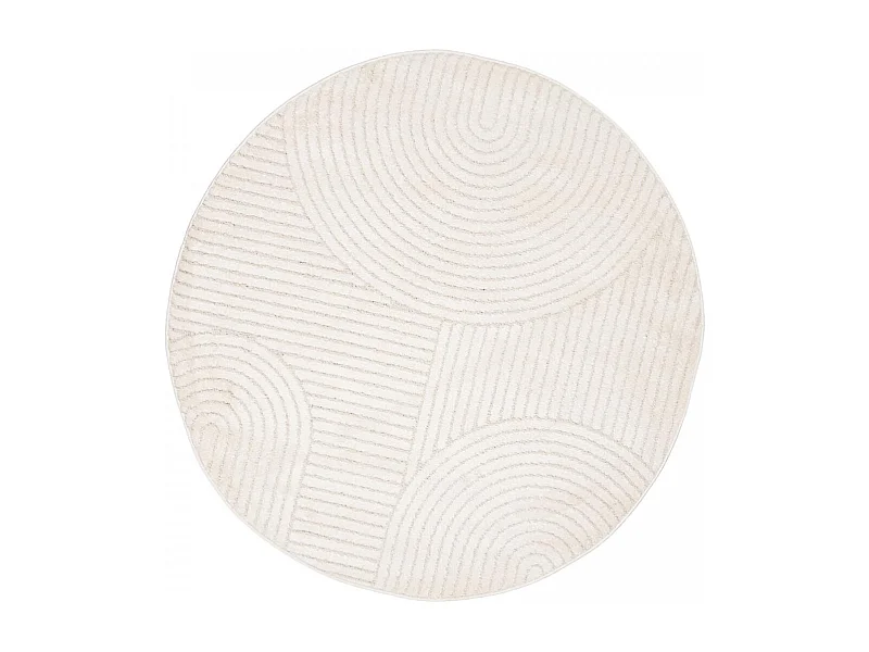 tapis salon ⌀200cm tissé  tissé rond motif simple LYN9 CERNAN