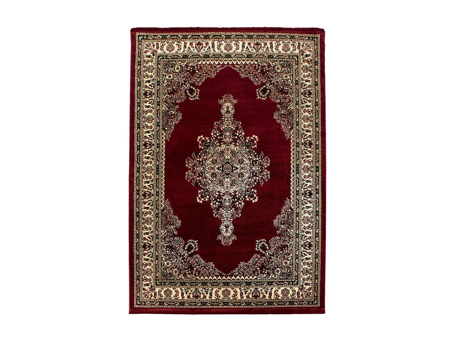 Tappeto orientale 160x230 rettangolo rosso intrecciato con motivi orientali BISKO 2