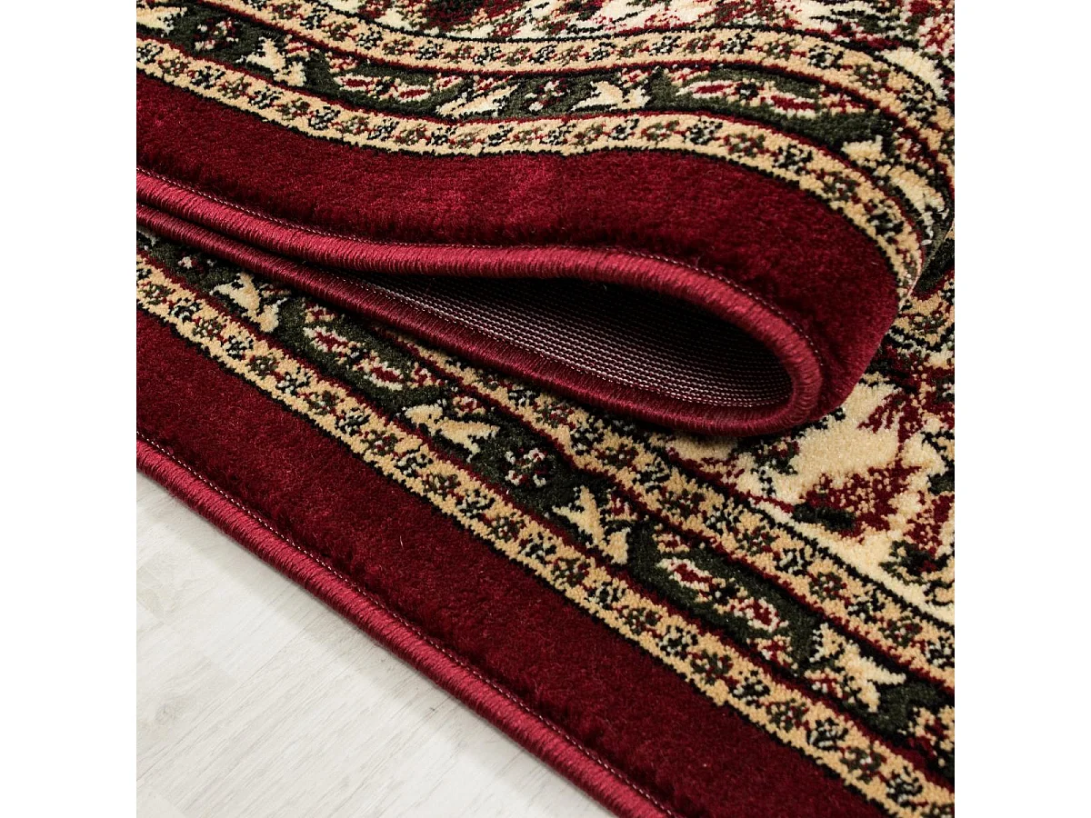 Tappeto orientale 160x230 rettangolo rosso intrecciato con motivi orientali BISKO 2