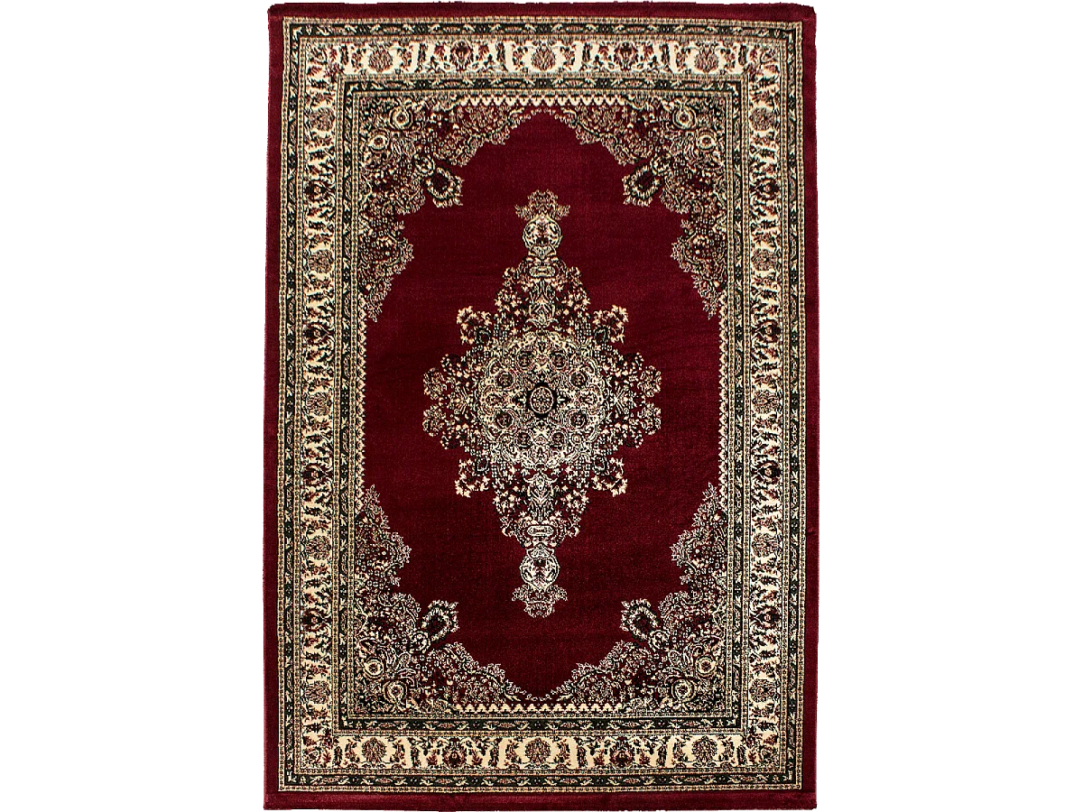 Tapis orient 160x230 rectangle rouge tissé motifs orientaux BISKO 2