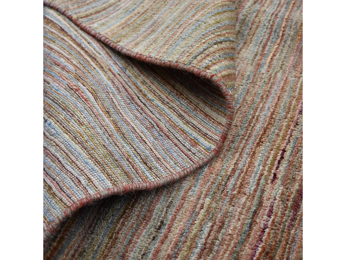 tapis chambre 122x186 fait main en laine multicolore motif abstrait