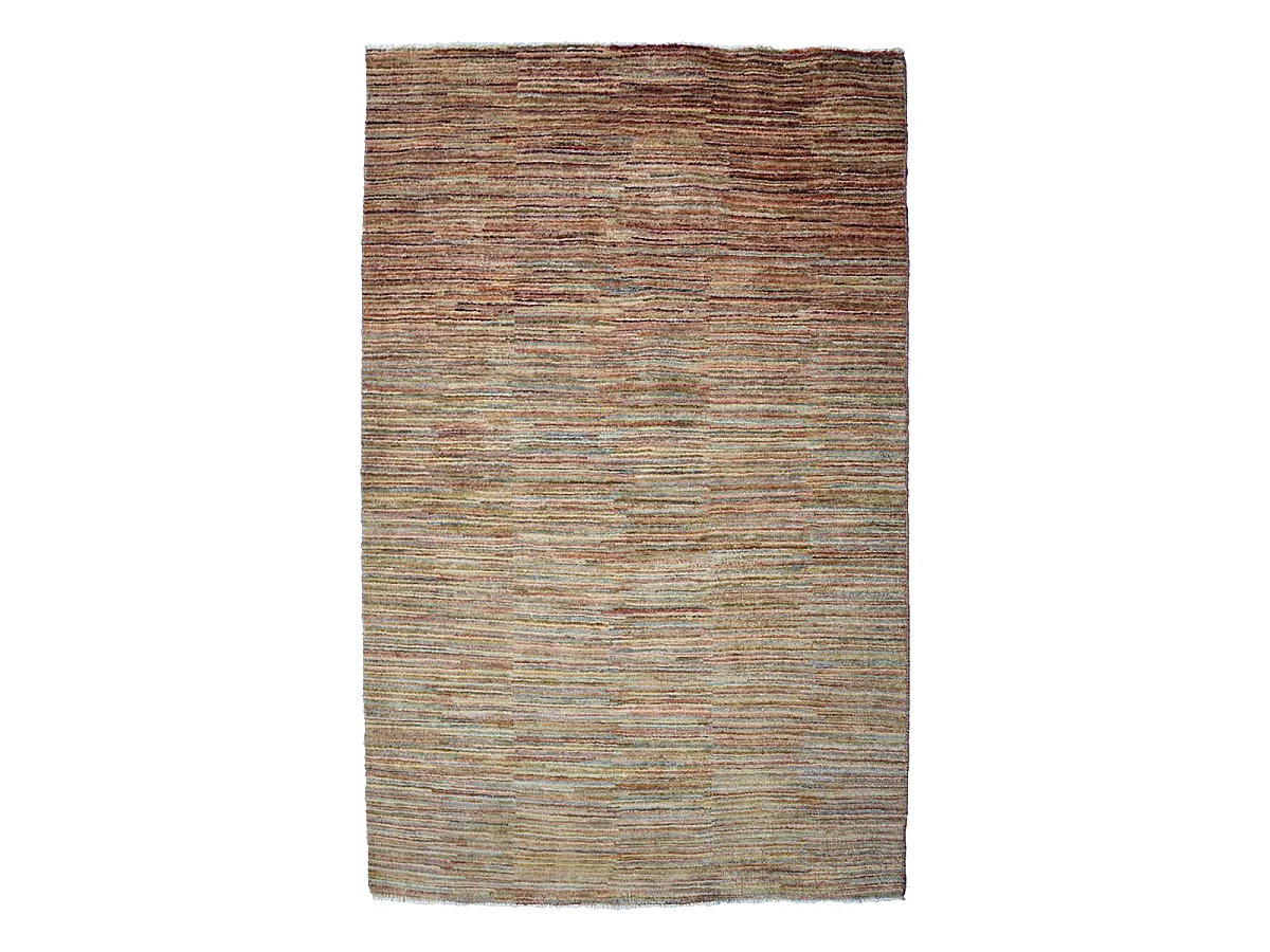 tapis chambre 122x186 fait main en laine multicolore motif abstrait