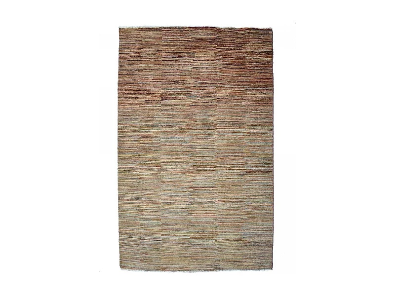 tapis chambre 122x186 fait main en laine multicolore motif abstrait
