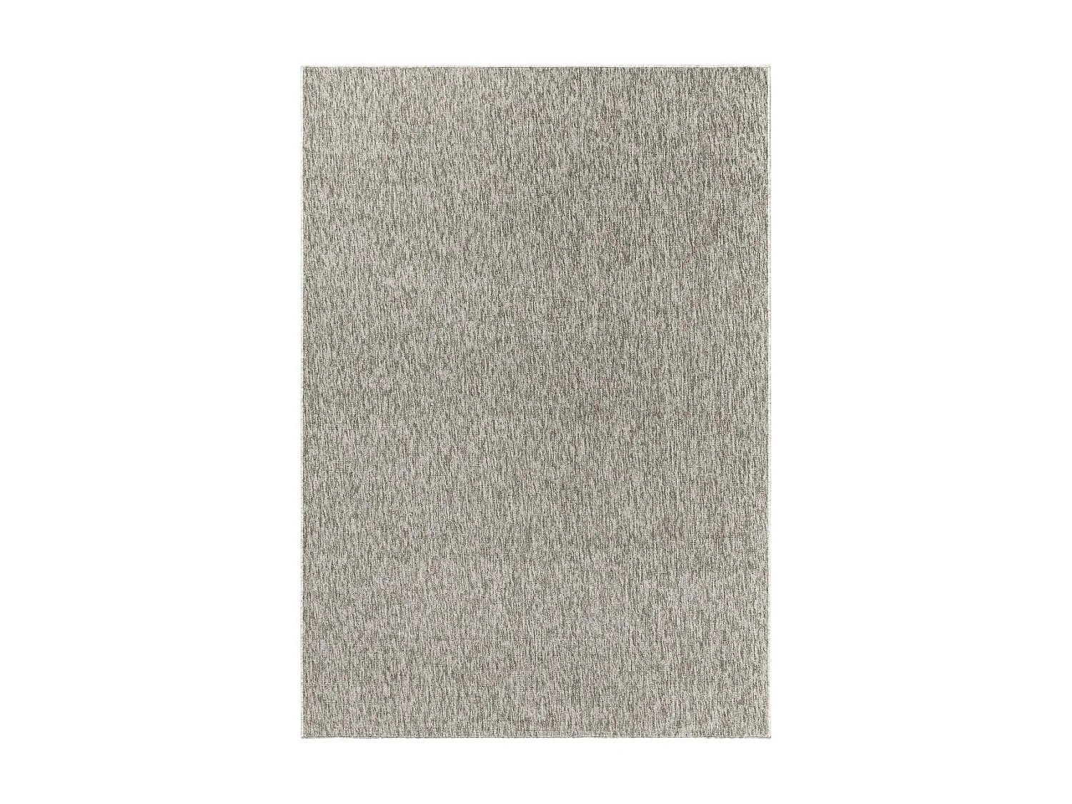 tapis chambre Ø120cm tissé beige rond motif uni SAKRDA