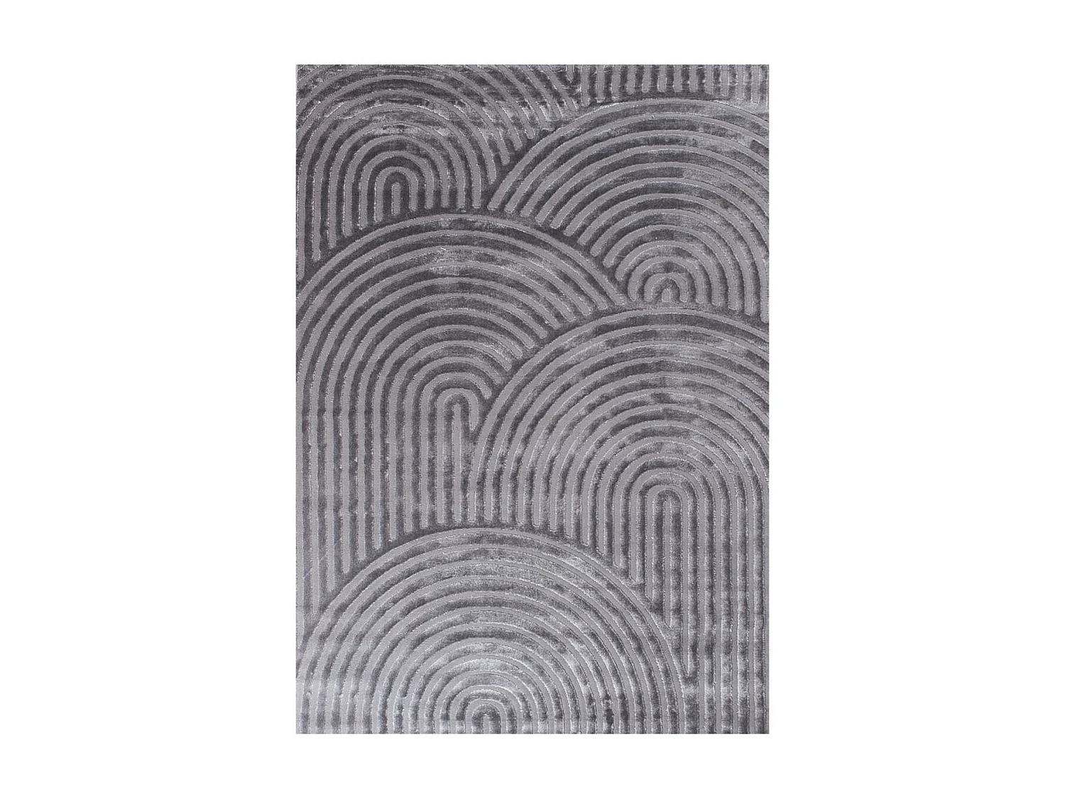 tapis chambre 80x150 tissé gris rectangle motif géométrique CEROTEA