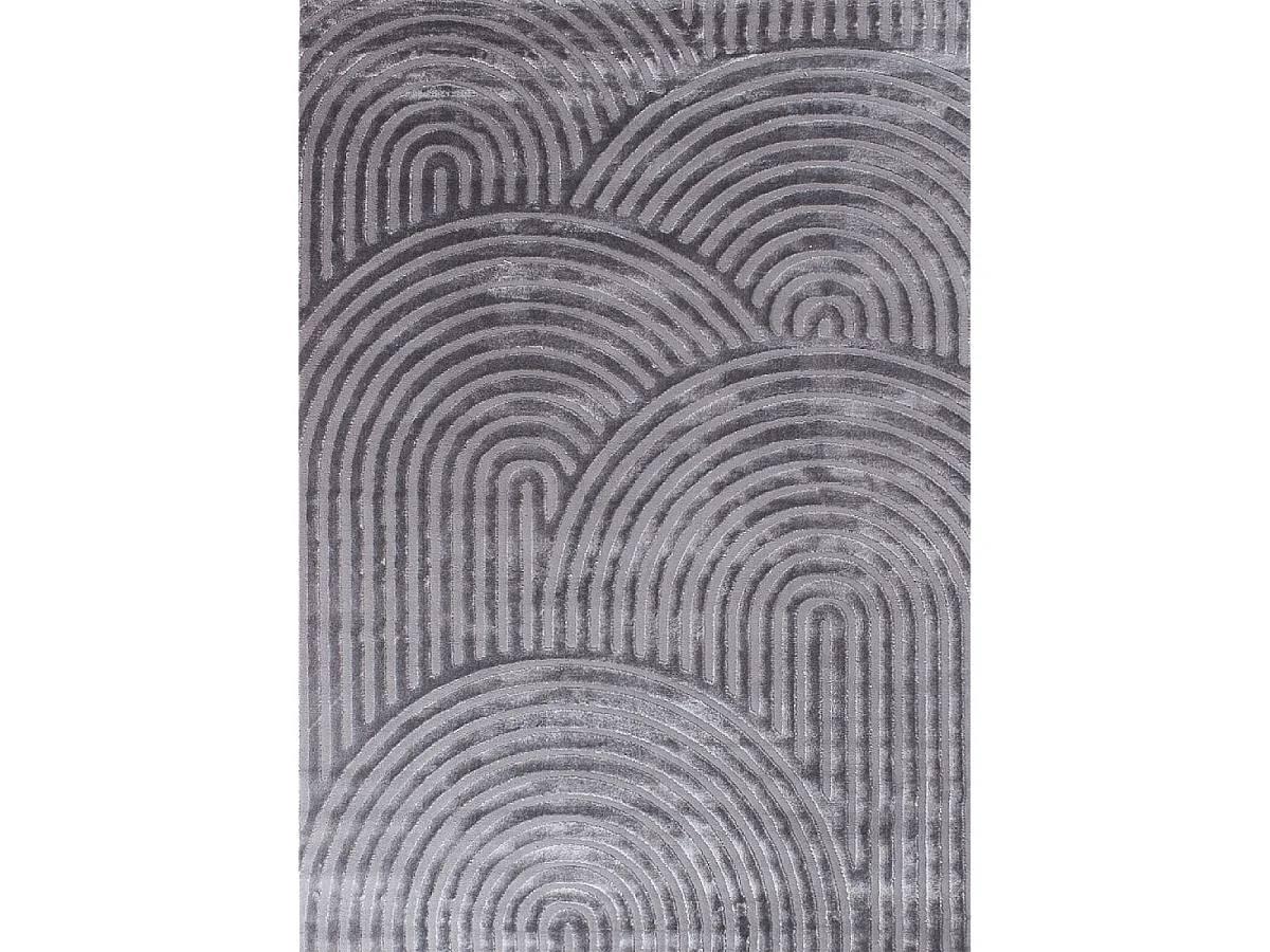 tapis chambre 80x150 tissé gris rectangle motif géométrique CEROTEA