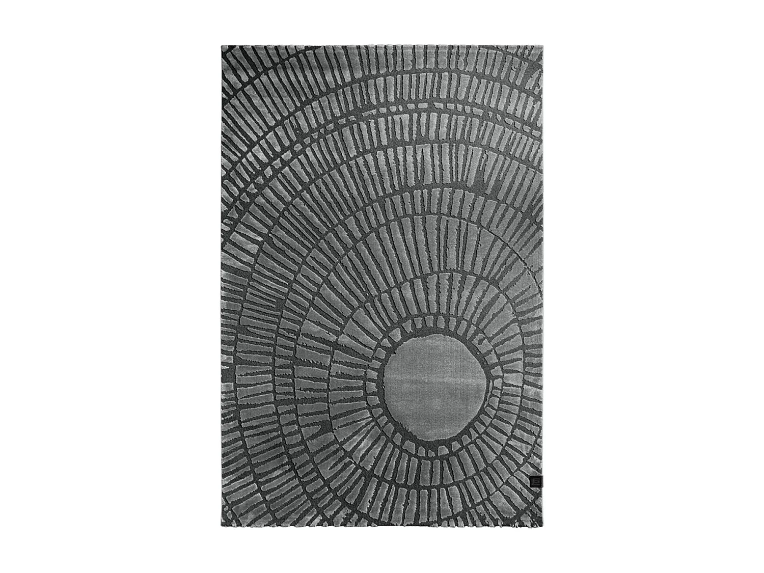 tapis chambre 160x230 tissé gris et noir rectangle motif géométrique TOSCANA