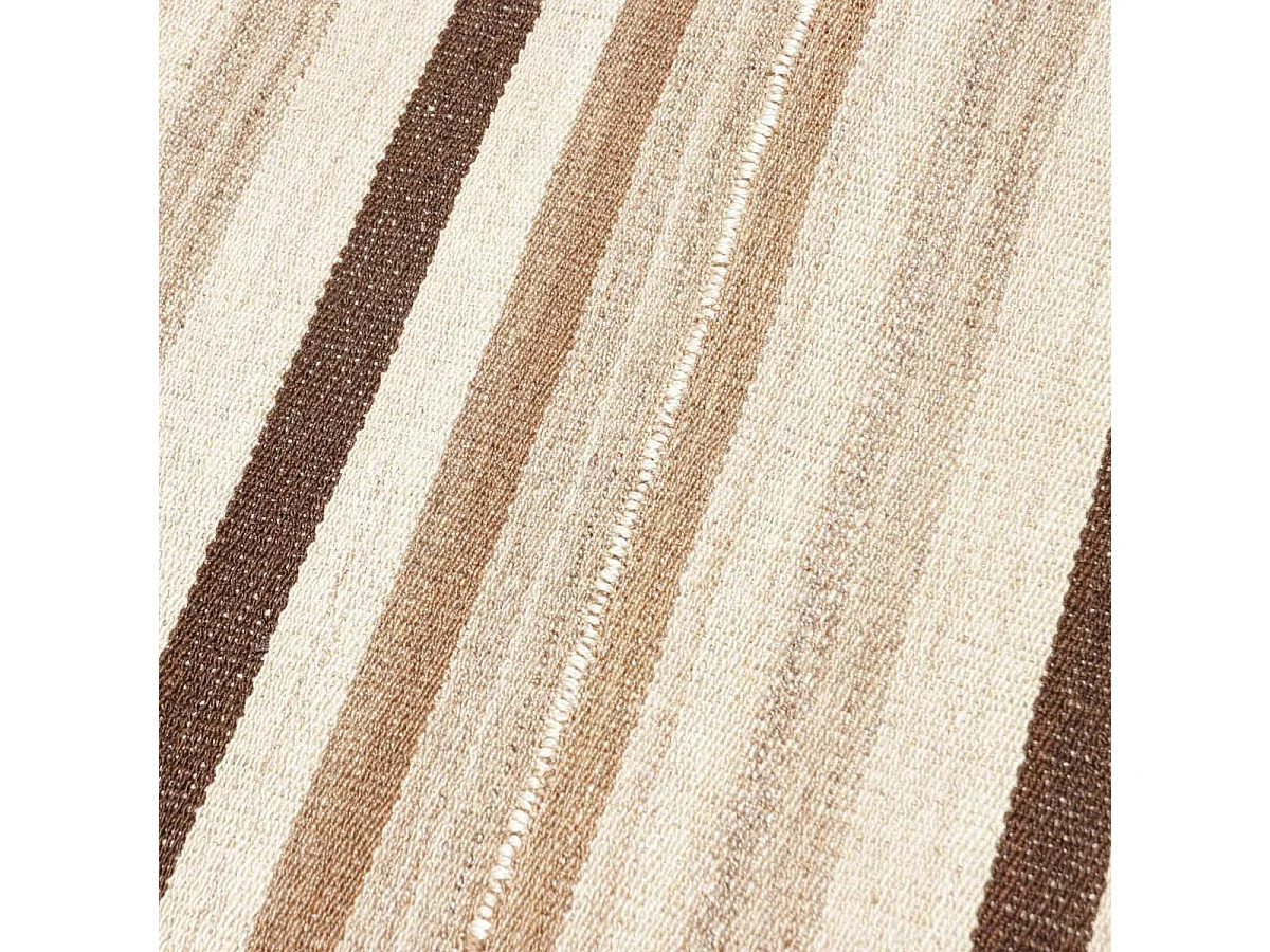 Authentique tapis d'Orient 336x312 kilim fait main en laine marron et beige ANTIK 6