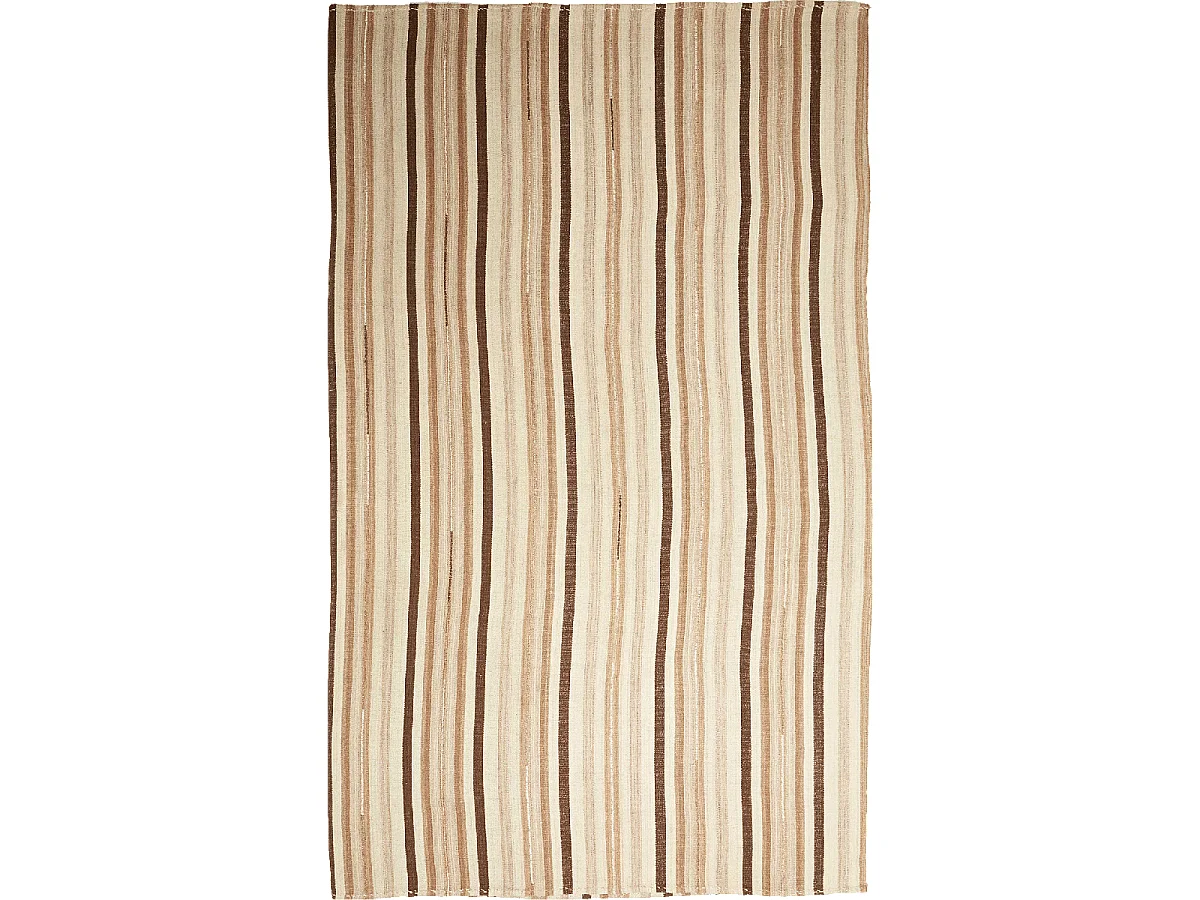 Authentique tapis d'Orient 336x312 kilim fait main en laine marron et beige ANTIK 6
