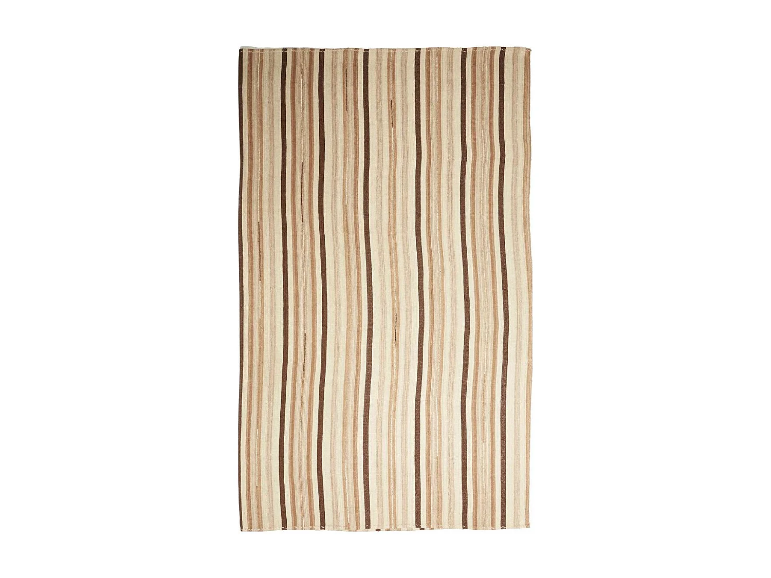 Authentique tapis d'Orient 336x312 kilim fait main en laine marron et beige ANTIK 6