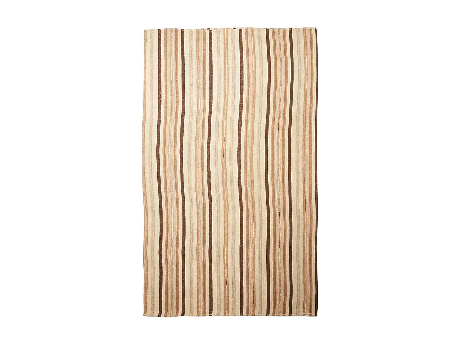 Authentique tapis d'Orient 336x312 kilim fait main en laine marron et beige ANTIK 6