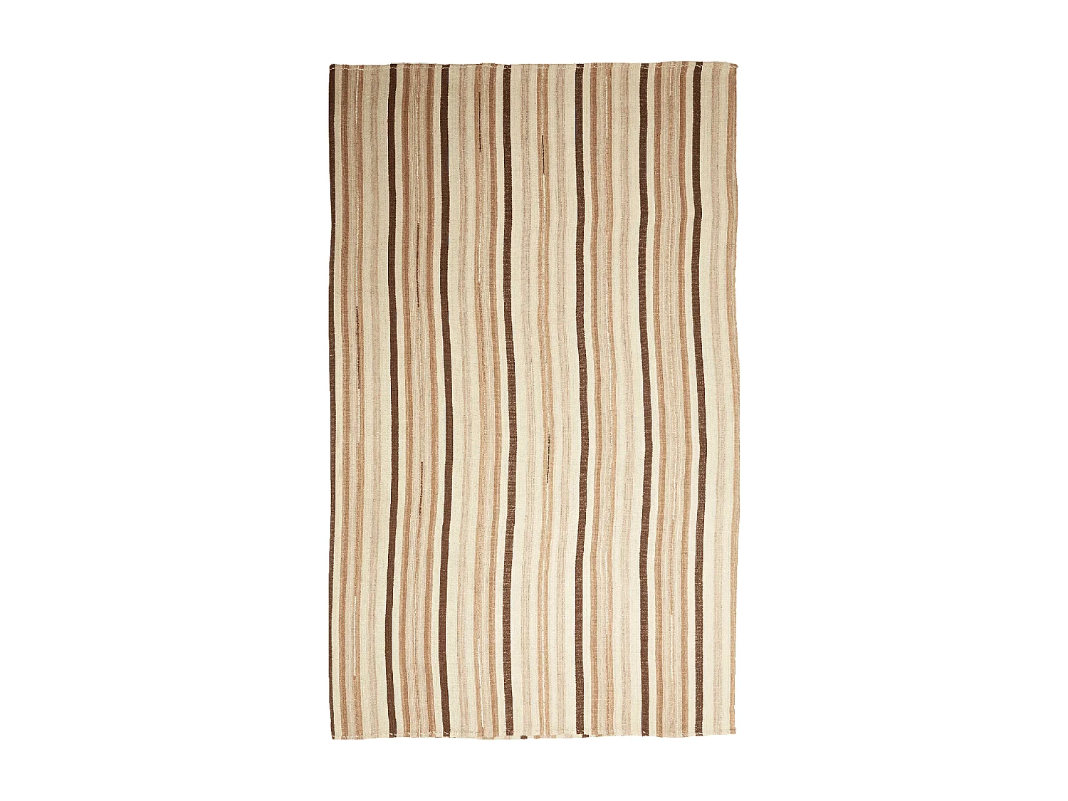 Authentique tapis d'Orient 336x312 kilim fait main en laine marron et beige ANTIK 6