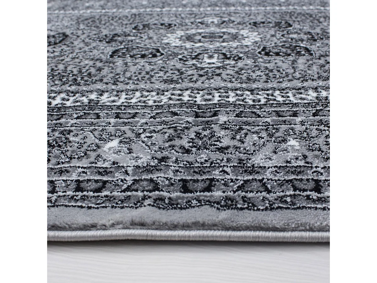 Tappeto orientale 160x230 rettangolo grigio intrecciato con motivi orientali BISKO