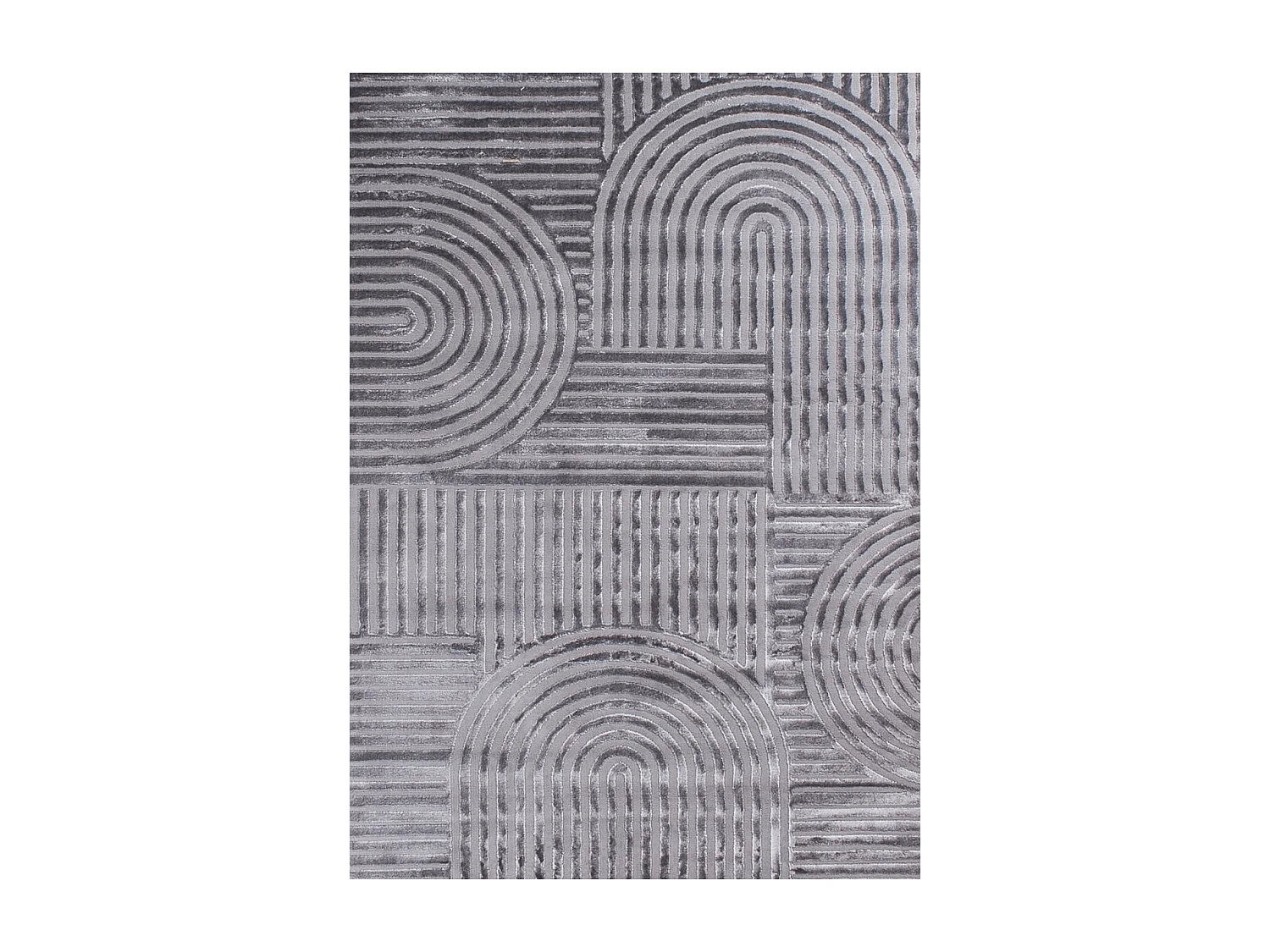 tapis chambre 80x150 tissé gris rectangle motif géométrique CERABI