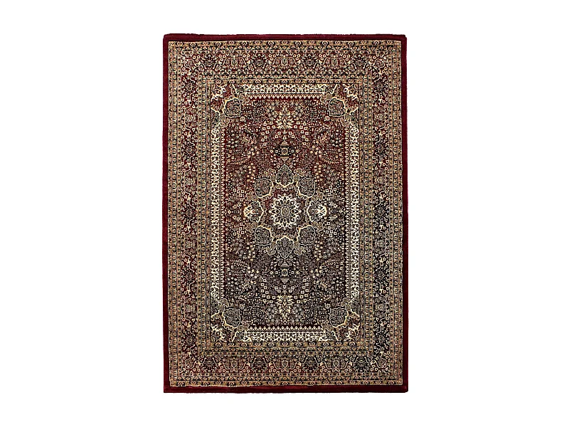 Tapis orient 80x150 rectangle rouge tissé motifs orientaux BISKO