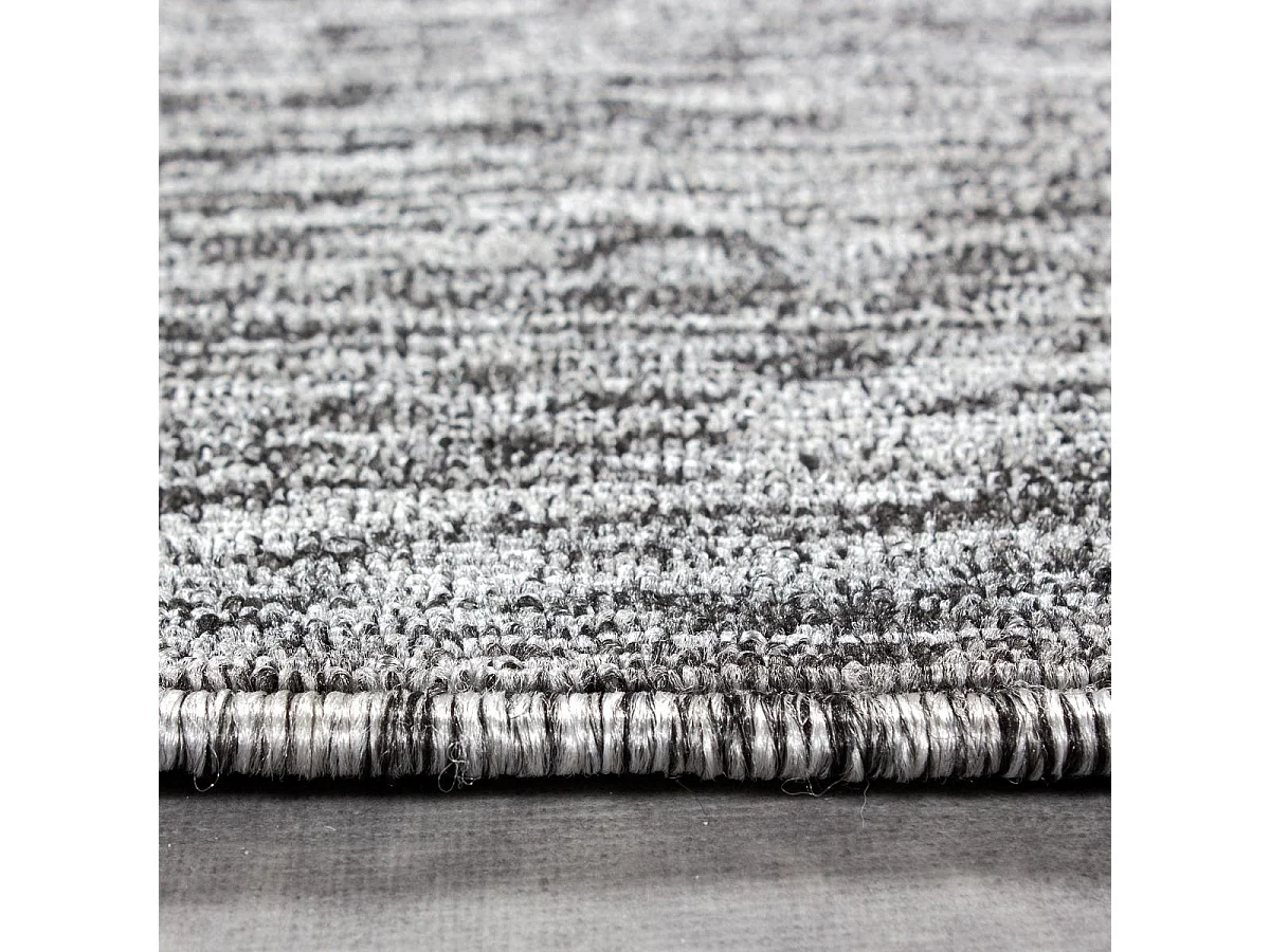 tapis grand salon 240x340 tissé gris rectangle motif uni SAKRDA