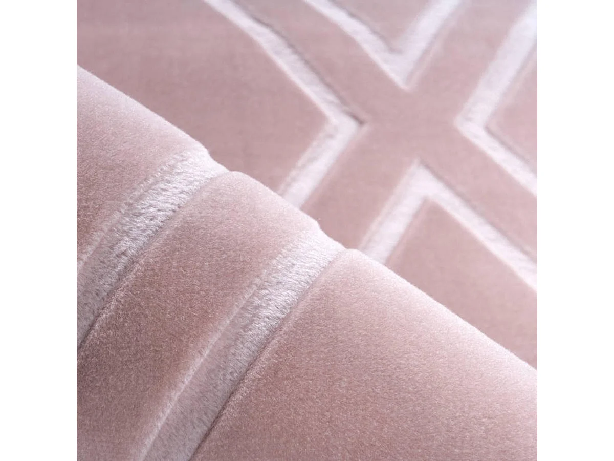 tappeto da ingresso 80x300 capitonnè motivo geometrico rettangolo rosa NOKAL 1