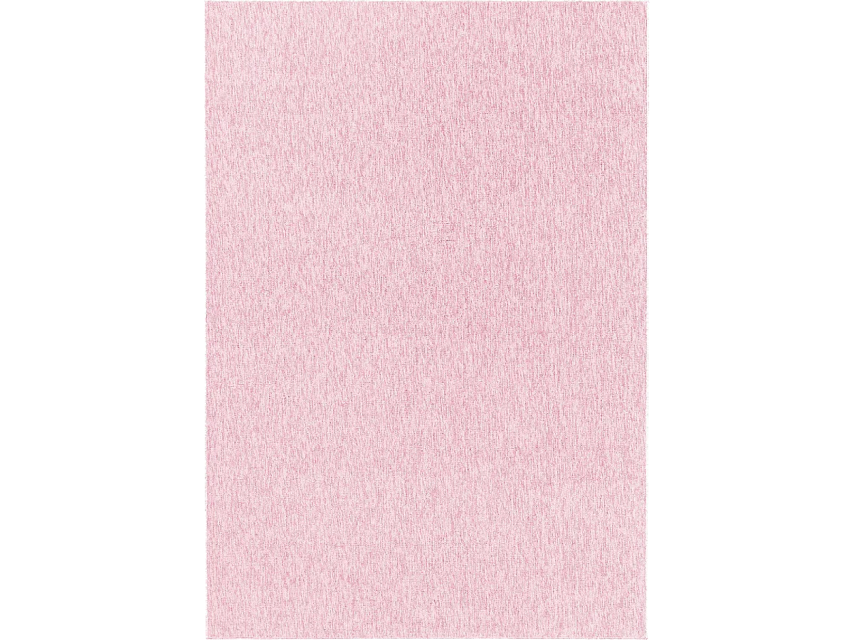 tapis salle de jeux Ø160cm tissé rose rond motif uni SAKRDA