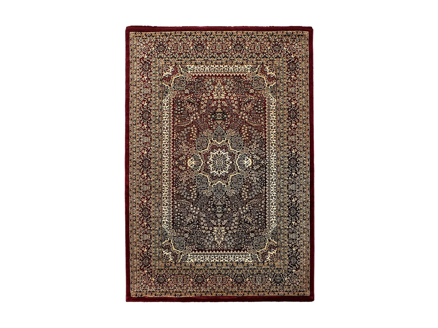 Tapis orient 120x170 rectangle rouge tissé motifs orientaux BISKO