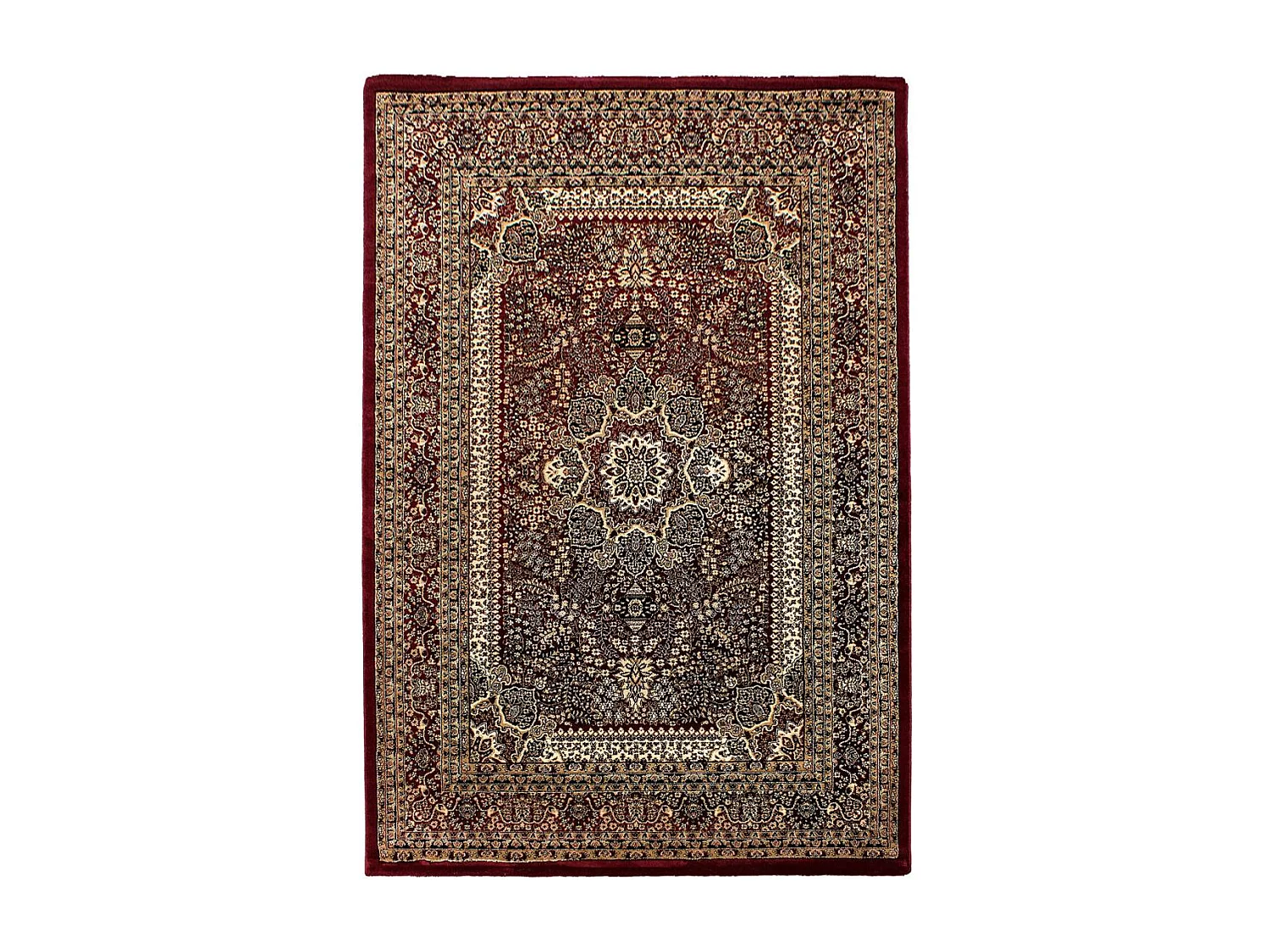 Tapis orient 160x230 rectangle rouge tissé motifs orientaux BISKO