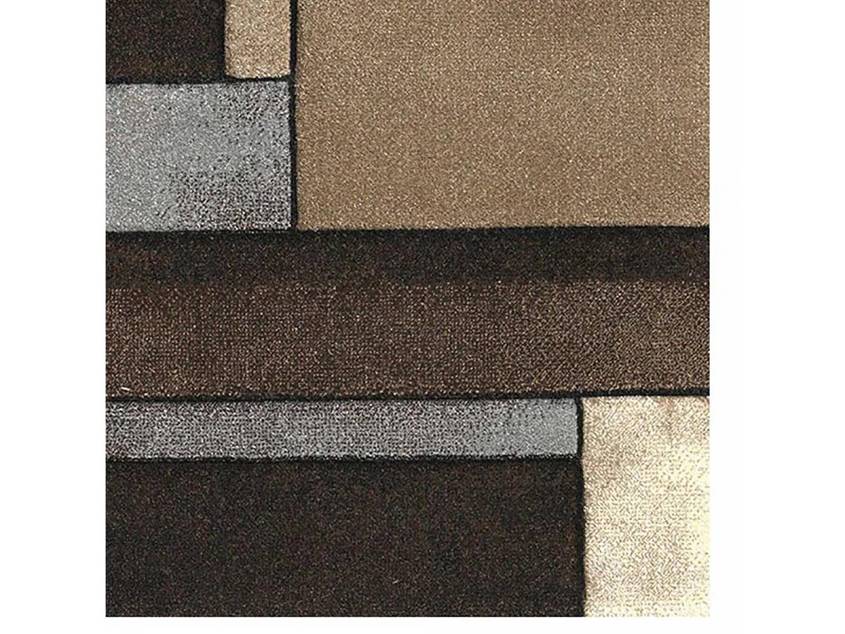 tappeto di benvenuto 100x100 intrecciato motivo geometrico quadrato beige GEOME