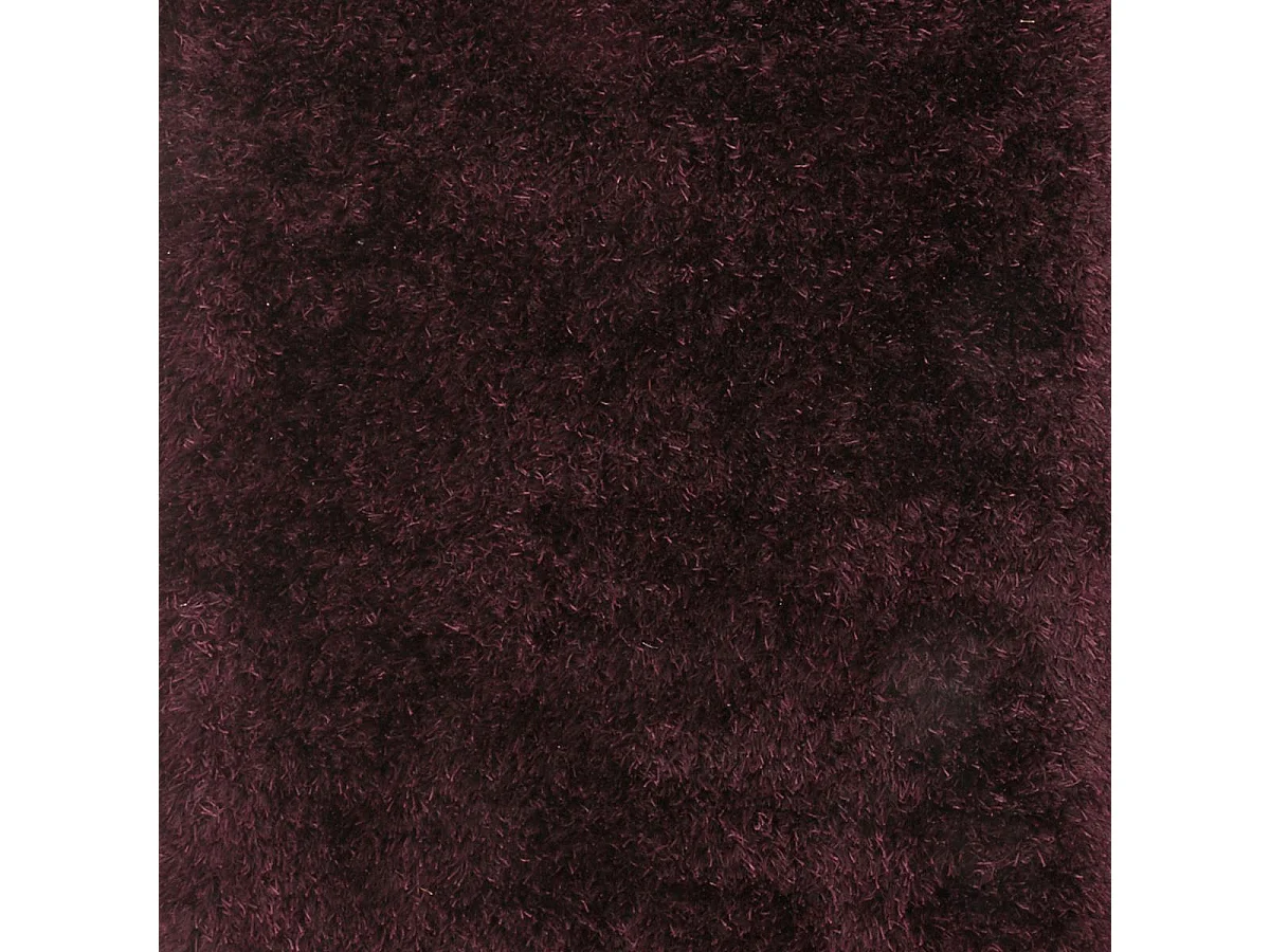 Tapis shaggy Ø140cm rond fait main violet motif uni MALAIDORY