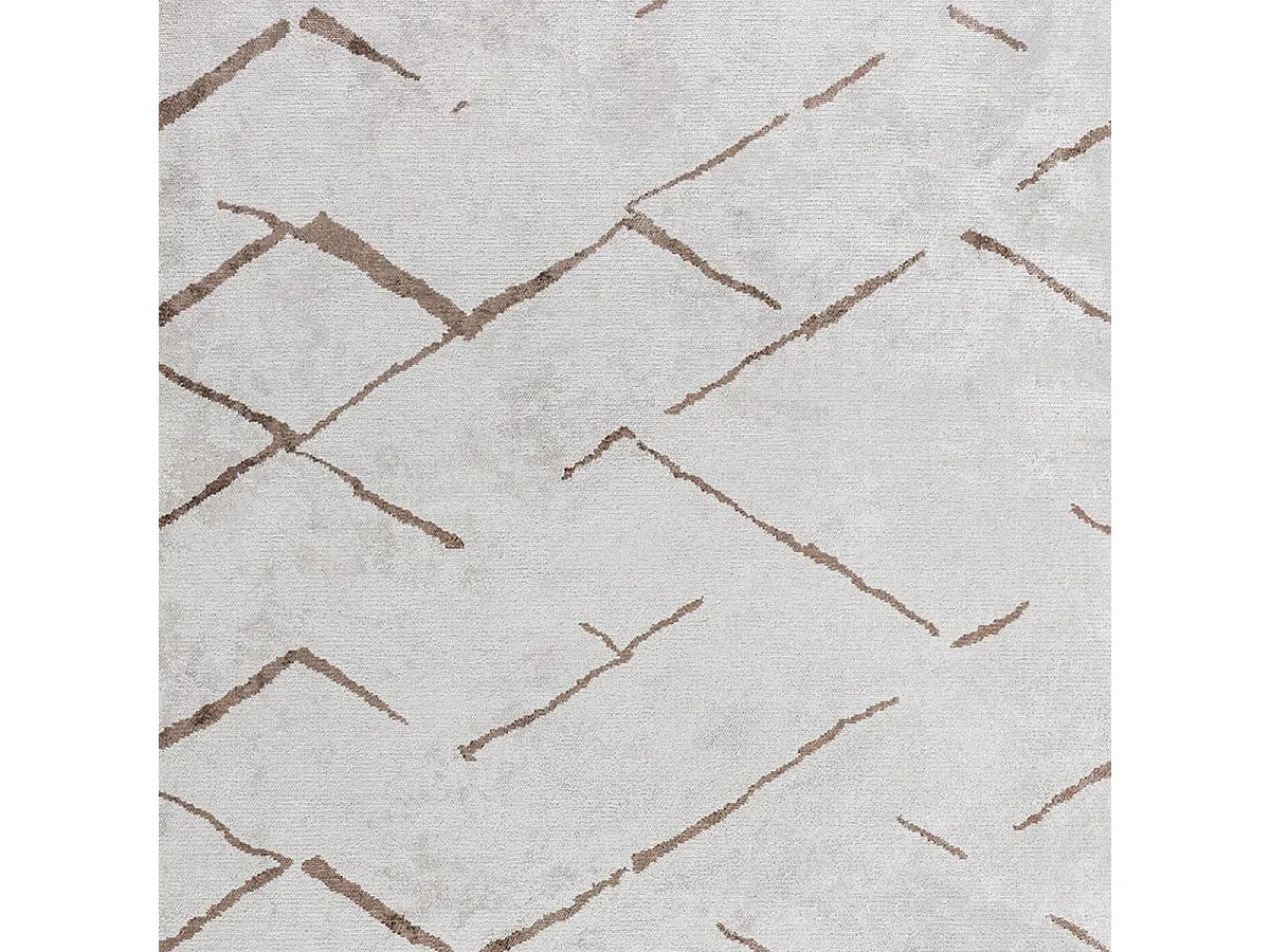 Tapis kilim 240x300 rectangle tissé en coton crème motif simple UNIRIPE