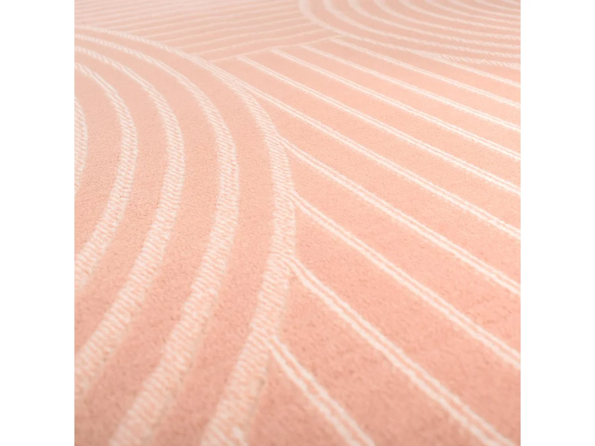 tapis chambre 80x150 tissé rose rectangle motif géométrique AF2 ARCROL