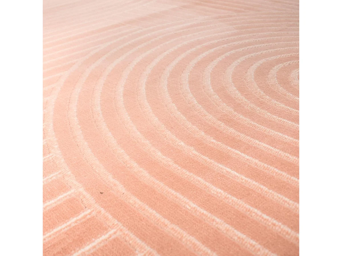 tappeto per camera 80x150 tessuto rettangolo rosa disegno geometrico LYN49 ARCROL