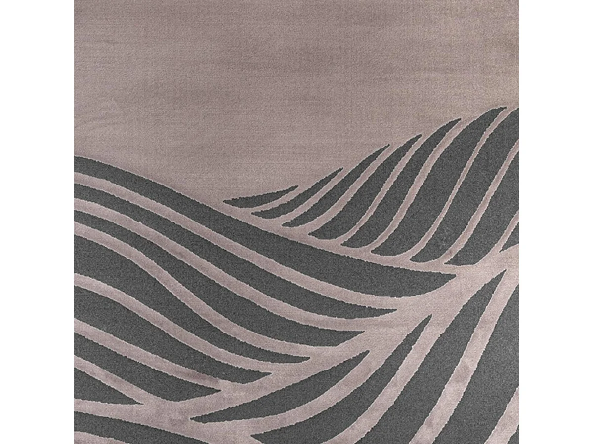 tapis salon 190x290 tissé rose et gris rectangle motif géométrique PALM