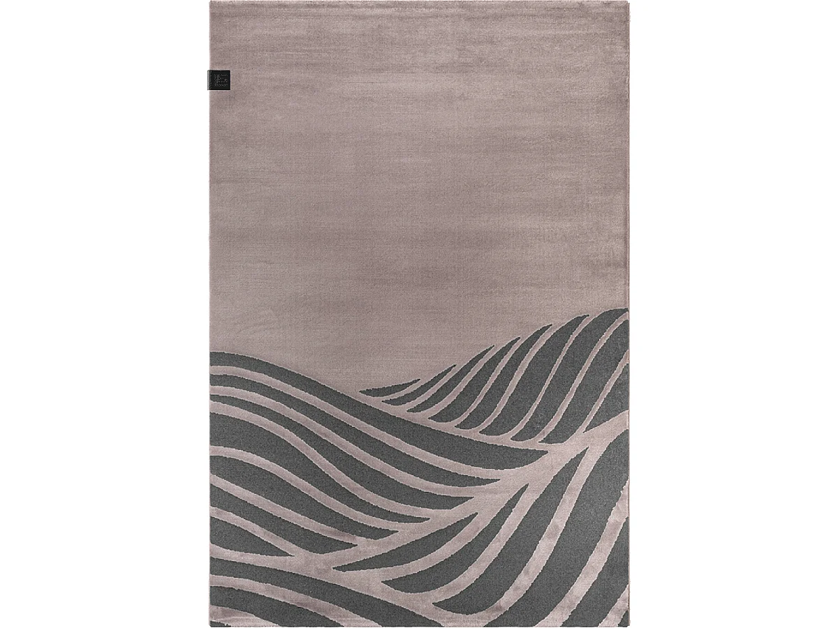 tapis salon 190x290 tissé rose et gris rectangle motif géométrique PALM