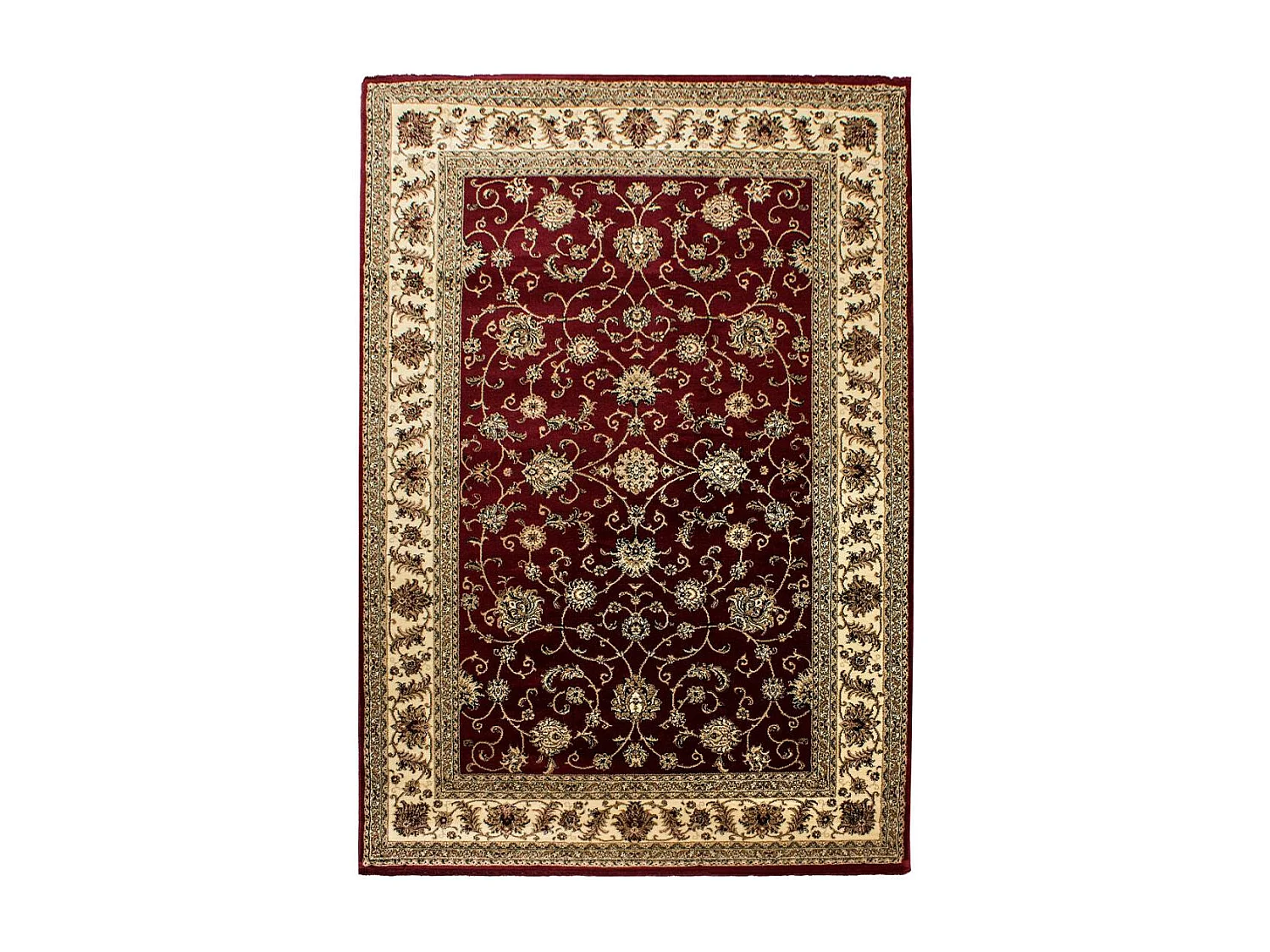 Tappeto orientale 160x230 rettangolo rosso intrecciato motivi orientali BISKO 1