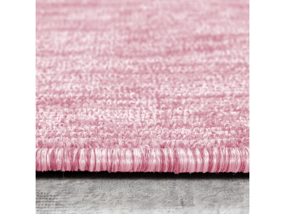 tappeto da soggiorno grande 240x340 tessuto rettangolo rosa tinta unita SAKRDA
