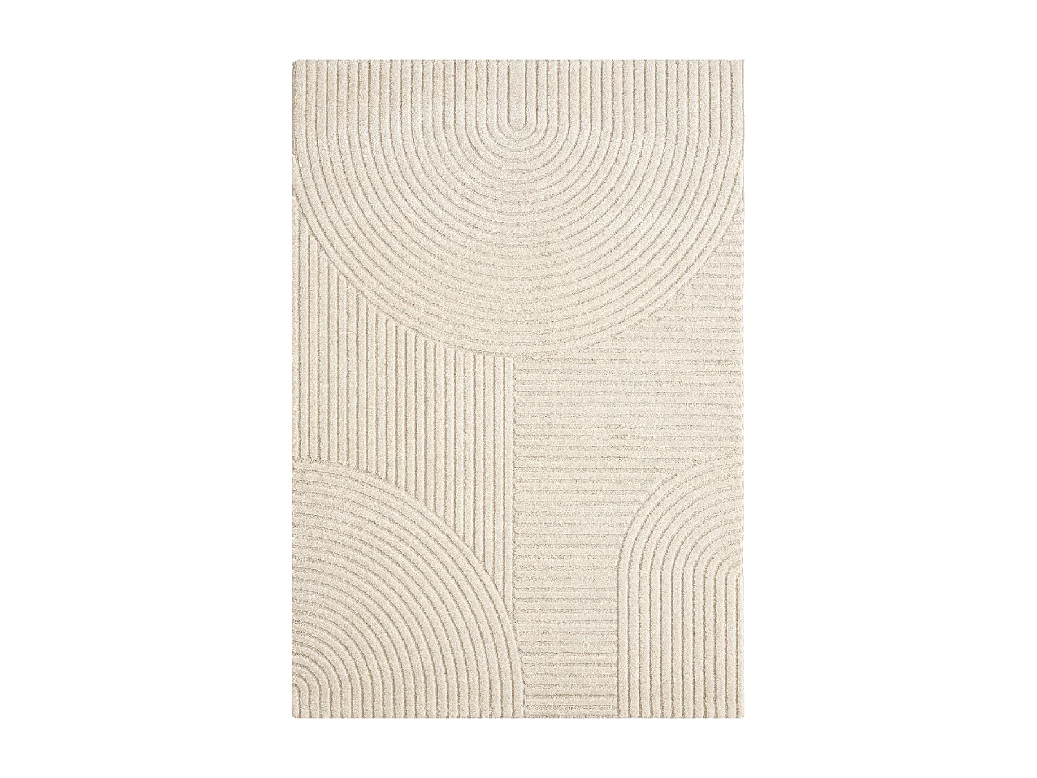 tapis chambre ⌀100cm tissé  tissé rond motif simple LYN9 CERNAN