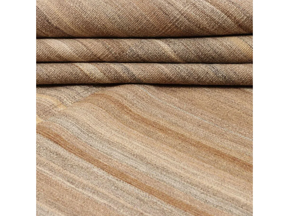 Authentique tapis d'Orient 223x322 kilim fait main en laine marron et rouge M