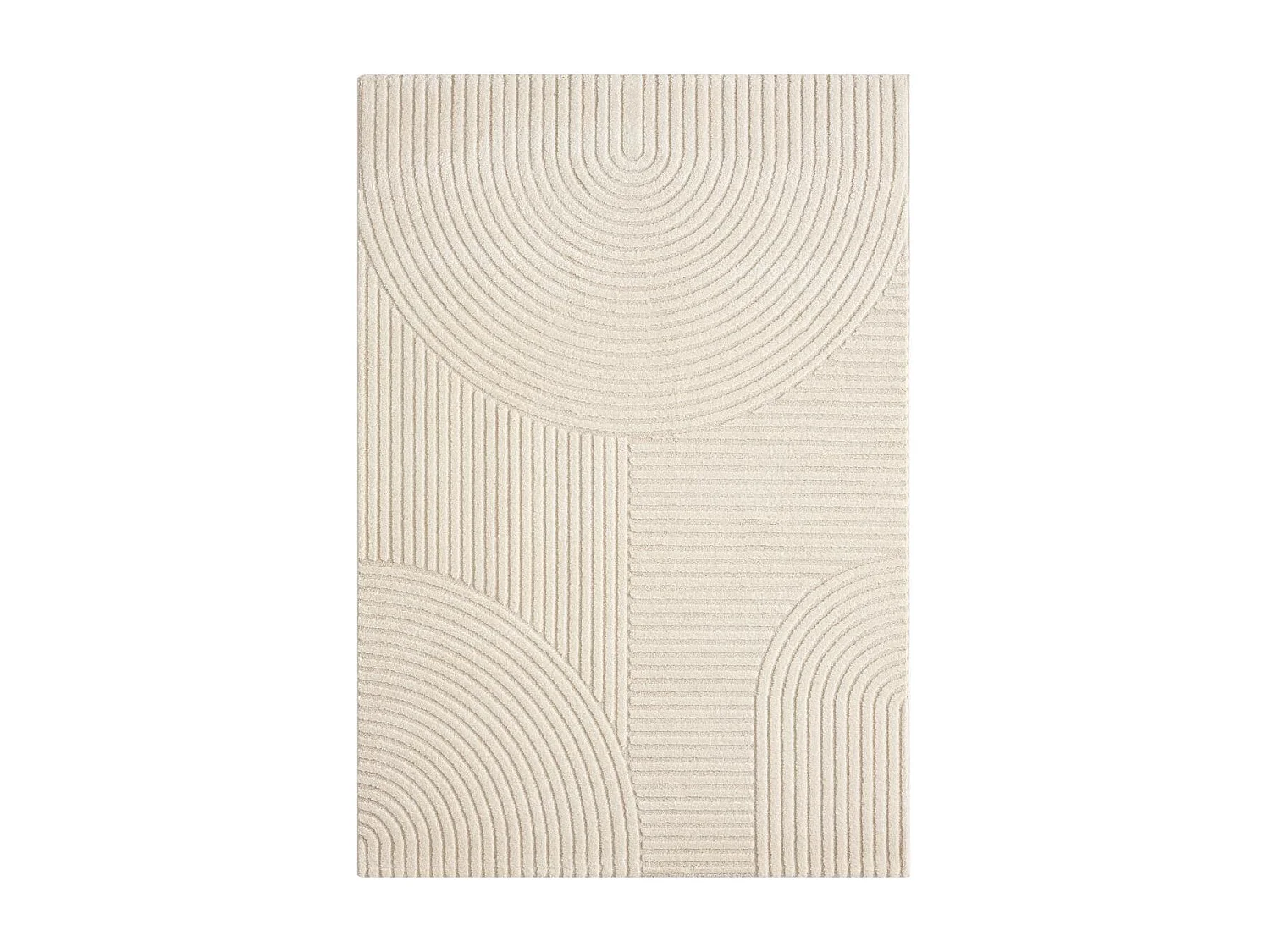 tappeto da ingresso 60x110 tessuto tessuto rettangolo crema modello semplice LYN9 CERNAN