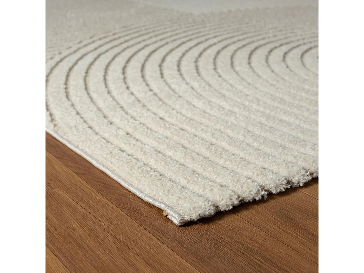 tappeto da ingresso 60x110 tessuto tessuto rettangolo crema modello semplice LYN9 CERNAN