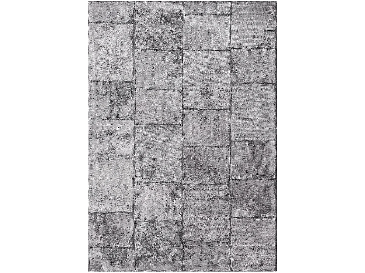 Tappeto kilim in cotone intrecciato con motivo geometrico PATSHY