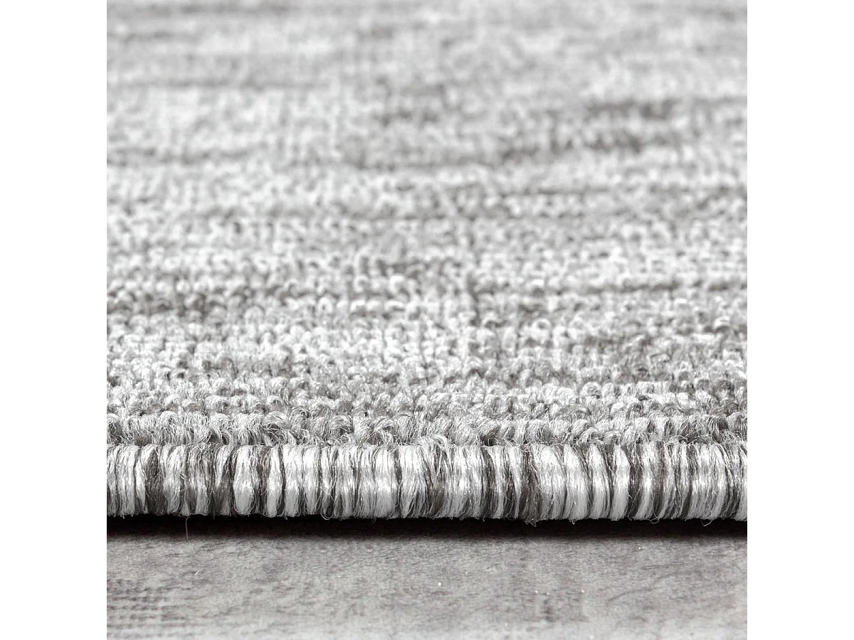 tapis grand salon 240x340 tissé gris rectangle motif uni SAKRDA