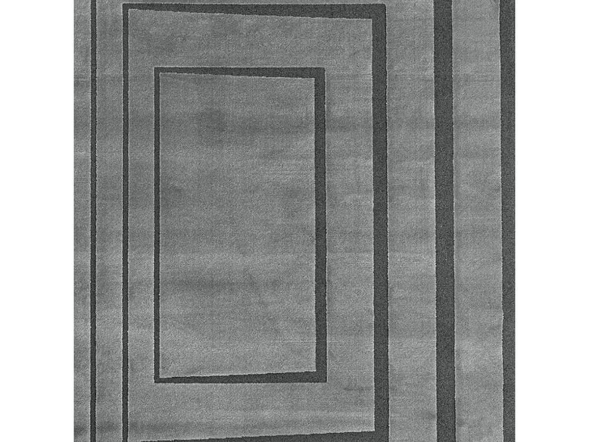 tappeto per camera da letto 160x230 motivo geometrico rettangolare intrecciato grigio e nero PLAZA